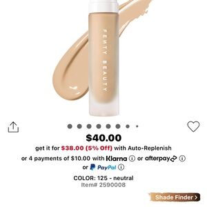 Fenty Beauty Cream Foundation Natural Finish